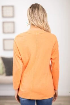 Orange Washed Long Sleeve Top -Staccato Shop 3D4A0053 27ff13aa 4636 4cb2 be2a 8869c65a6918