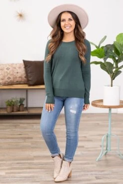 Be Cool Emerald Lightweight Sweater With Side Slit -Staccato Shop 3D4A0087 042ae9c3 7d8c 4ace 8010 99a2332506e8