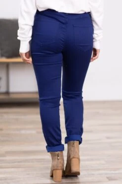 Zenana Navy Skinny Pants With Stretch -Staccato Shop 3D4A0362 195e3388 922a 451d 9782 68ec14361c51