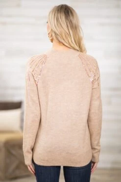 Tan And Rose Gold Sequin Detail Sweater 7 Tan And Rose Gold Sequin Detail Sweater -Staccato Shop 3D4A0384 5c81d9b6 f7d3 466e 808f df43b7ad4806