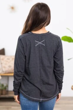 Charcoal Contrast Stitch Henley Top -Staccato Shop 3D4A0394 517f8b13 a5ab 4aeb b06f 6ff5536e2b95