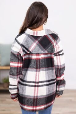 Charcoal And Red Plaid Shacket -Staccato Shop 3D4A0468 47b99664 eccb 4f24 a463 12fb53d53fef