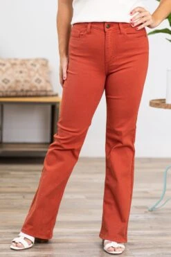 Sneak Peek Rust Kick Flare Raw Hem Jeans -Staccato Shop 3D4A0468 4d3bd0dd f0db 44d2 b268 743bdd7e8c0f