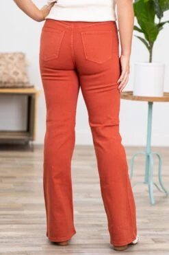 Sneak Peek Rust Kick Flare Raw Hem Jeans -Staccato Shop 3D4A0470 e1fef89b 5144 46e8 8ad4 efe3ac162799