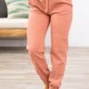 Terra Cotta Washed Elastic Waist Joggers -Staccato Shop 3D4A0499 fc6ba7ec 96dc 4089 8de2 4b5102ad6f34