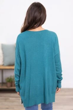 Dark Teal Front Seam Garment Dyed Sweater -Staccato Shop 3D4A0514 0820fab0 a188 40cf b892 1aeae5fa5aec