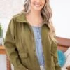 STACCATO Olive Drawstring Hem Zip Up Jacket -Staccato Shop 3D4A0773 f86ac536 3224 4147 9b54 f2b7d5f5a809