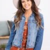 Sneak Peek Medium Wash Denim Jacket