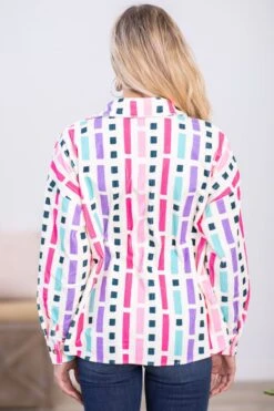 Pink Multicolor Geometric Print Jacket 9 Pink Multicolor Geometric Print Jacket -Staccato Shop 3D4A0835 06fad3f8 30a5 4e76 acb3 948e5b45b97f