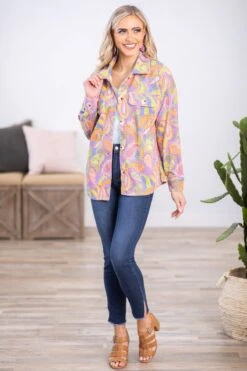 Lavender Multicolor Paisley Print Jacket 8 Lavender Multicolor Paisley Print Jacket -Staccato Shop 3D4A0846 1a37554a b1de 4a52 bfaa 7d29511de200