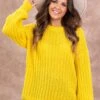 STACCATO Golden Yellow Textured Round Neck Sweater -Staccato Shop 3D4A0851 cf6b5f2c 3966 41be ac46 7a31c1120302