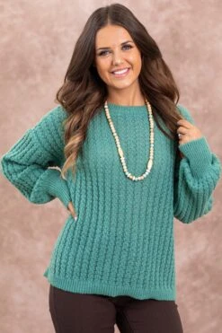 STACCATO Jade Textured Round Neck Sweater