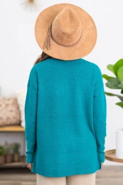 STACCATO Teal Baby Waffle Knit Sweater -Staccato Shop 3D4A1014 3229556b 1d0c 48b0 9086 fcc50a7c8d0d