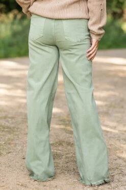 Risen Sage Wide Leg Distressed Hem Jeans -Staccato Shop 3D4A1047 4b5405b2 4e77 4b32 81c5 acb5de23d33d