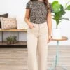 Risen Khaki Tummy Control Wide Leg Jeans -Staccato Shop 3D4A1253 f0f8f62b 9f51 4ab6 8b14 68acc88c100a