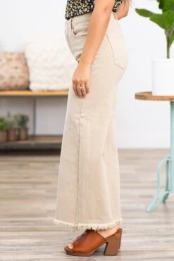 Risen Khaki Tummy Control Wide Leg Jeans -Staccato Shop 3D4A1256 d8cb865e 227e 4350 88ed 5bca3a3ae58d