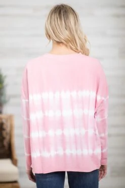 Pink And White Tie Dye Side Slit Top -Staccato Shop 3D4A1338 5350023b 8b3c 4ec2 ae6d a8bbc3ae4add