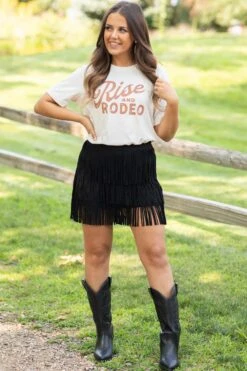 Black Faux Suede Shorts With Fringe -Staccato Shop 3D4A1345 8e846152 0a2b 449b 846e 2188f493981c