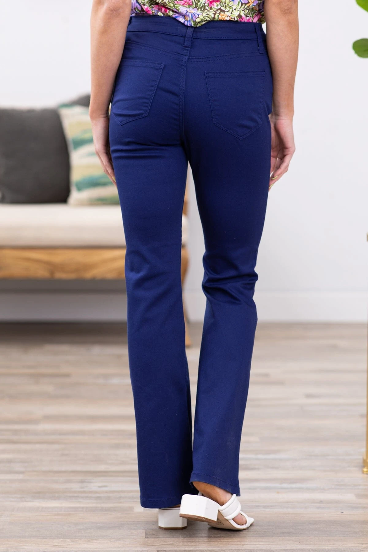 Zenana Navy Bootcut Pants With Stretch 6 Zenana Navy Bootcut Pants With Stretch - Image 4