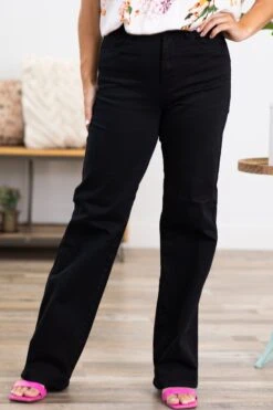 Black Wide Leg Pants With Stretch -Staccato Shop 3D4A1476 bc4d6586 0839 483e b468 391cb2f53a31