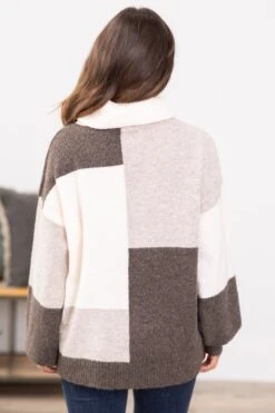 STACCATO Brown And Mocha Cowl Neck Sweater -Staccato Shop 3D4A1566 473f7221 2bb1 43e9 b40a c0a3ecc3fb6f