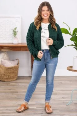 STACCATO Hunter Green Quilted Bomber Jacket -Staccato Shop 3D4A1697 5ccf6f57 76b6 48c0 aed7 dcfae097cf90