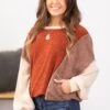Rust And Mocha Colorblock Textured Top -Staccato Shop 3D4A1708 a3eaffd1 9fe3 4e39 9620 ee034f98573f