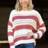 Cream And Wine Stripe Sweater With Lurex 1 Cream And Wine Stripe Sweater With Lurex -Staccato Shop 3D4A1791 9bdb5df1 21e1 4b52 955d 1bde31a95b68