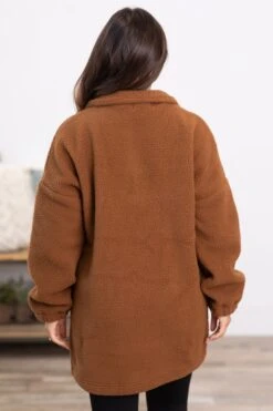 Dark Camel 1/4 Zip Sherpa Pullover -Staccato Shop 3D4A2225 55176a06 766f 4767 b42b a7706075591d