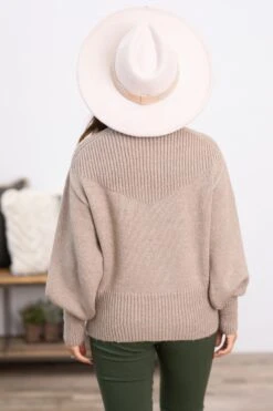 Mocha Balloon Sleeve Mock Neck Sweater 9 Mocha Balloon Sleeve Mock Neck Sweater -Staccato Shop 3D4A2269 19658437 cd55 466b 865c 78c1f6f207d8