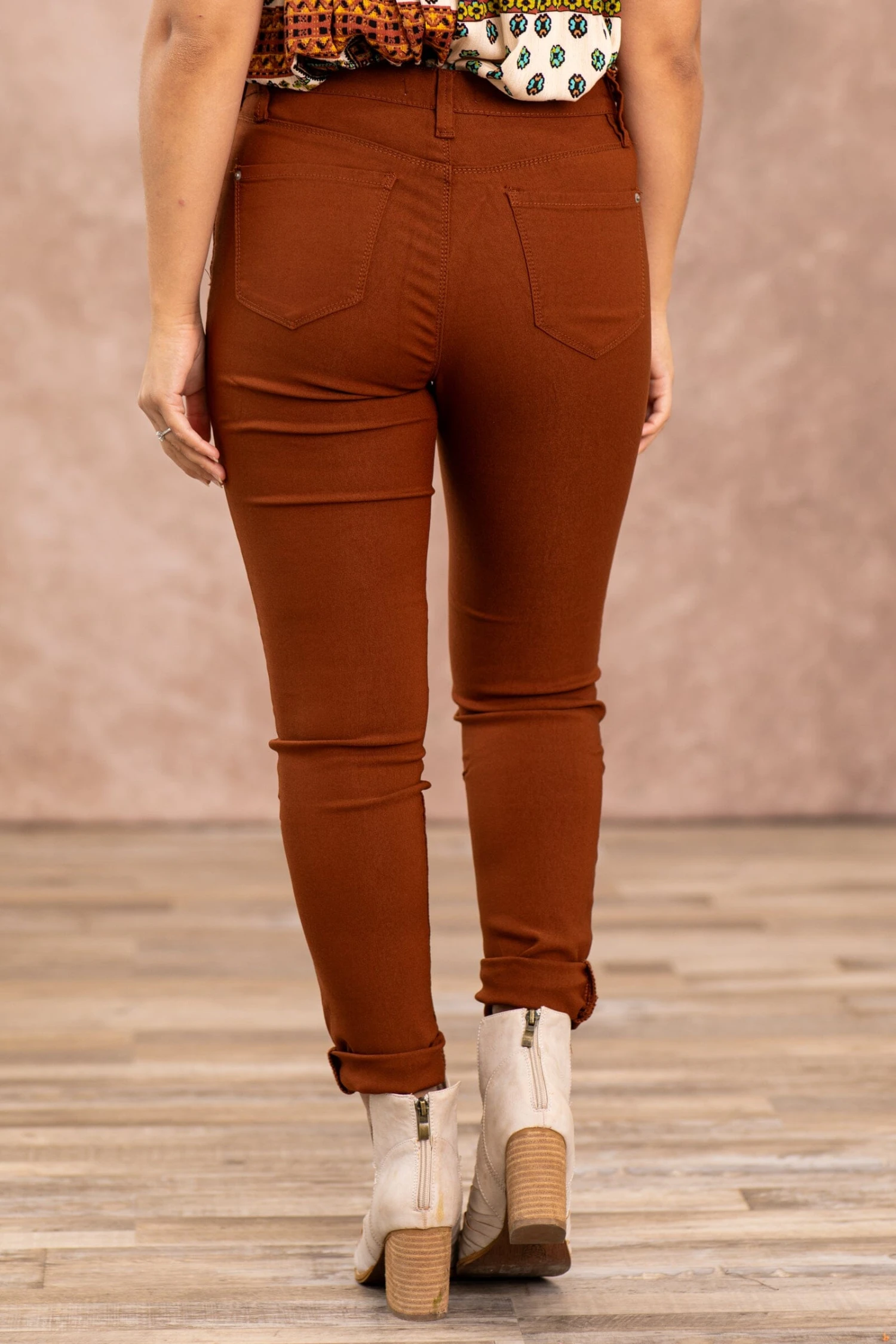 YMI Burnt Orange Hyperstretch Pants 6 YMI Burnt Orange Hyperstretch Pants - Image 4