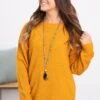 Mustard Ribbed Trim Round Neck Basic Sweater -Staccato Shop 3D4A2308 bf7e38b9 55bf 4ada b7a1 51e003dfbc12