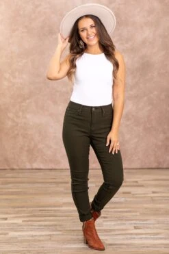 YMI Olive Hyperstretch Pants