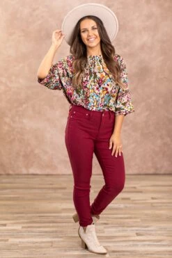 YMI Raspberry Hyperstretch Pants