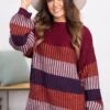 Eggplant Multicolor Ribbed Stripe Sweater -Staccato Shop 3D4A2397 bc562c58 f10a 4dfe ace6 a23d89c32b33