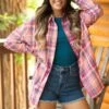 Salmon And Purple Plaid Button Up Top -Staccato Shop 3D4A3100 81d6332e 8547 43cb 9192 16c6aaf5d631