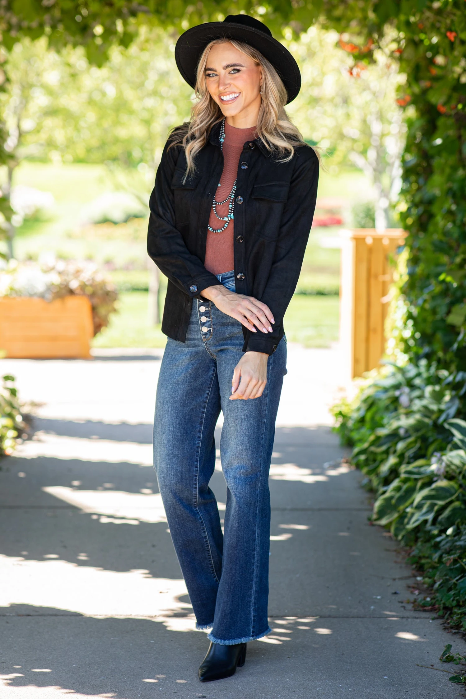 Black Faux Suede Shacket 4 Black Faux Suede Shacket - Image 2