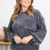 Charcoal Balloon Sleeve Top With Pocket 1 Charcoal Balloon Sleeve Top With Pocket -Staccato Shop 3D4A3430 b5cf279f ef66 4222 8e85 465399a976ca