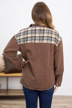 Brown Corduroy Jacket With Plaid Detail -Staccato Shop 3D4A3588 6d87d2c6 f3fb 4549 a9f6 6c1bf8c59179