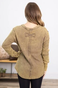 Army Green Washed Baby Waffle Knit Top -Staccato Shop 3D4A3700 74a1cc63 65d0 4874 8180 9813cf5cab1e