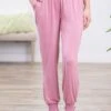 Dusty Rose Smocked Waist Jogger Pants -Staccato Shop 3D4A3744 53f4a73c 81bf 4cd6 9899 a09903616439