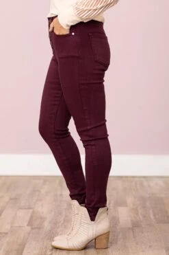 KanCan Dark Berry Button Fly Skinny Jeans -Staccato Shop 3D4A3900 512f467c 7c2d 4112 b06c 48a73562e420