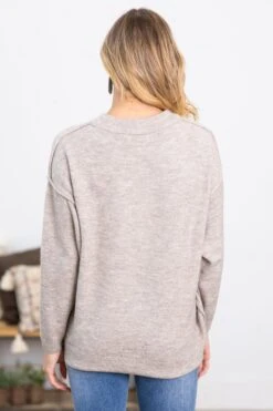 Oatmeal Garment Dyed Front Seam Sweater -Staccato Shop 3D4A3986 db5530b2 0d5e 4504 bb75 03ad3fb456b3