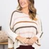 Cream And Olive Stripe Lightewight Sweater 1 Cream And Olive Stripe Lightewight Sweater -Staccato Shop 3D4A3995 e25b58a8 0169 4718 b0fc bb4320cc6bc2