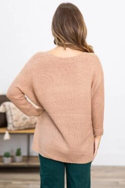 Be Cool Light Taupe V-Neck Lightweight Slouchy Sweater -Staccato Shop 3D4A4080 f1fdf958 1809 42e5 975a 5bbda78b1b47