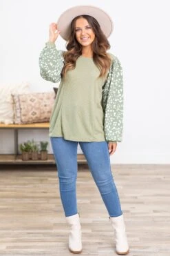 Sage Top With Animal Print Balloon Sleeves 8 Sage Top With Animal Print Balloon Sleeves -Staccato Shop 3D4A4412 f15b2f94 b79b 4fb2 b712 8bc600db5a38