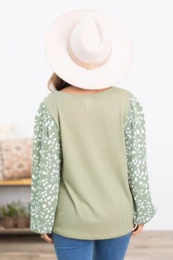 Sage Top With Animal Print Balloon Sleeves 9 Sage Top With Animal Print Balloon Sleeves -Staccato Shop 3D4A4418 a983e89f 8c11 4d92 b580 e5f76db0ec93