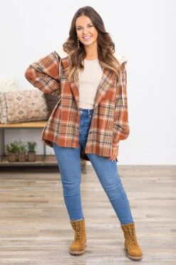 Cognac Plaid Super Soft Hooded Shacket 8 Cognac Plaid Super Soft Hooded Shacket -Staccato Shop 3D4A4451 3b8e5845 fa6e 4eb3 8461 db1295ffce6d