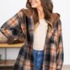 Chestnut Plaid Super Soft Hooded Shacket -Staccato Shop 3D4A4462 147812e2 91f2 49e8 805b f00686e539bb