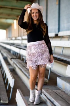 Blush And Silver Fringe Skirt 12 Blush And Silver Fringe Skirt -Staccato Shop 3D4A4487 05725e38 6b44 445b abad 2862c8804d95